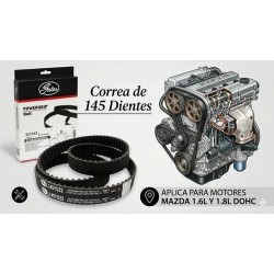 Correa De Tiempo Ford Laser Mazda Allegro 1.6 1.8 145d