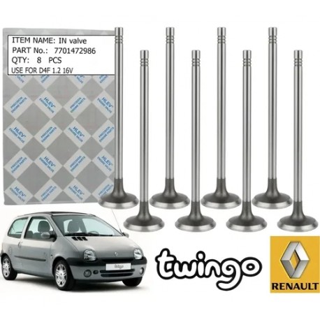 Valvula Admision Renault Twingo 16v Motor 1.2l (3 Cuña)
