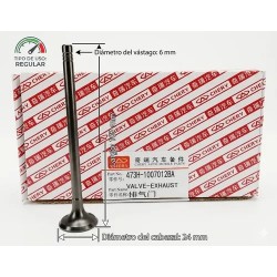 Valvula Escape Chery Arauca 473h1007012ba 24mm Regular
