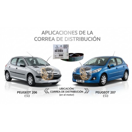 Correa Tiempo Peugeot 206 207 S30 Centauro 1.6 134 Dientes
