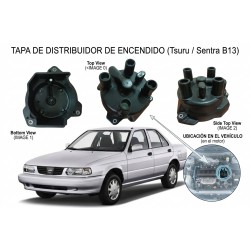 Tapa Distribuidor Nissan Sentra B13 B14 De 3tornillos