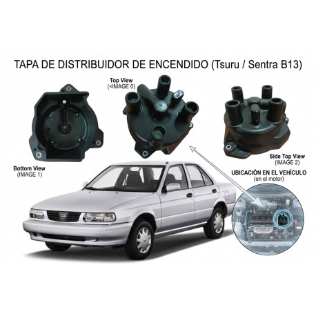 Tapa Distribuidor Nissan Sentra B13 B14 De 3tornillos
