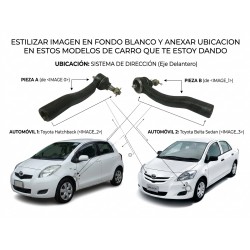 Terminal Derecho Direccion Toyota Yaris 06 Al 09