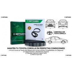 Correa Tiempo Corolla Babycamry Sapito Pantalla 1.6l 117 Dte