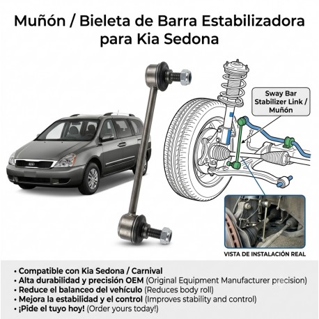 Huesito Delantero Izquierdo Para Kia Carnival/hyundai Sedona