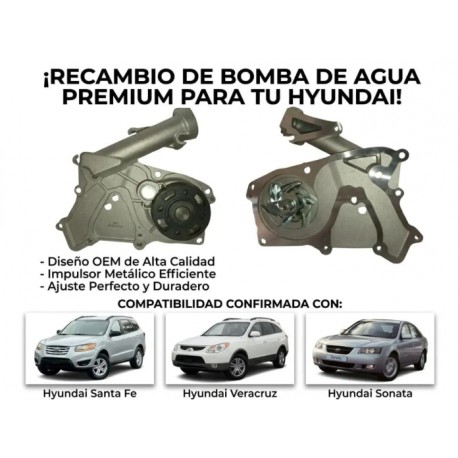 Bomba Agua H. Santa Fe Sonata Veracruz Motor 3.3 3.8l