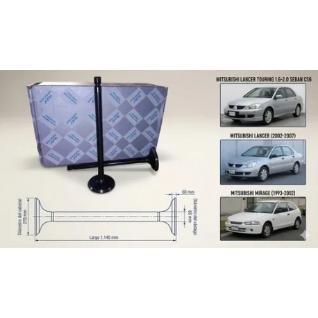 Valvula Escape Mitsubishi Lancer Touring 1.6-2.0 Cs6