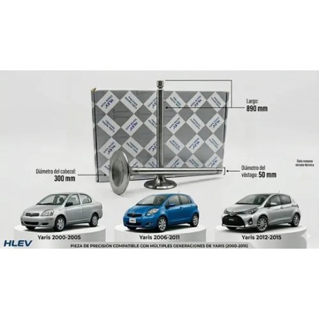 Valvula Admision Toyota Yaris 2000 A 2015 1.3 Y 1.5